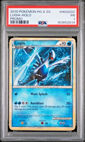 SWIRL PSA 1 2010 Pokemon HG & SS Lugia HGSS02 Black Star Promo Holo Foil Rare