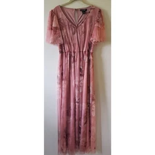Candalite Womens Maxi Dress Size L Sheer Layers Fairycore Cottagecore Wedding
