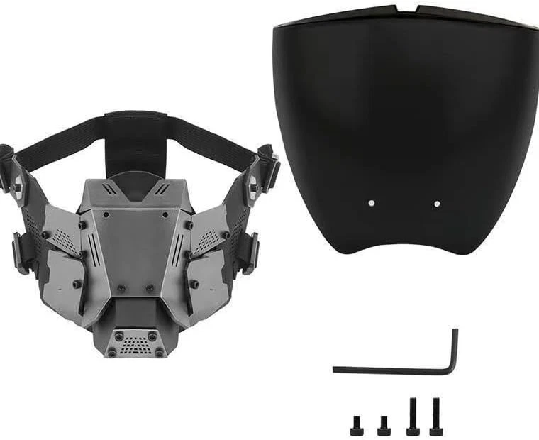 Media máscara ajustable Techwear con lentes extraíbles - Máxima protección Foto 3 de 4