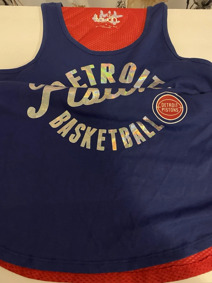 Women’s Detroit Pistons Basketball Jerswy Red And Blue Small - Image 3 of 4