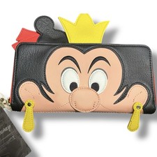 Cartera Loungefly Disney Reina de Corazones Cremallera Alicia en el País de las Maravillas Nueva con Etiquetas