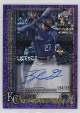 2025 Topps Chrome Rookie Purple Speckle Refractor 154/299 Tyler Gentry Auto 0ok8