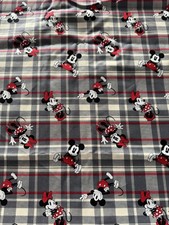 Mickey Minnie Mouse Disney Cotton Print Fabric 2 Yards 30 Inches.