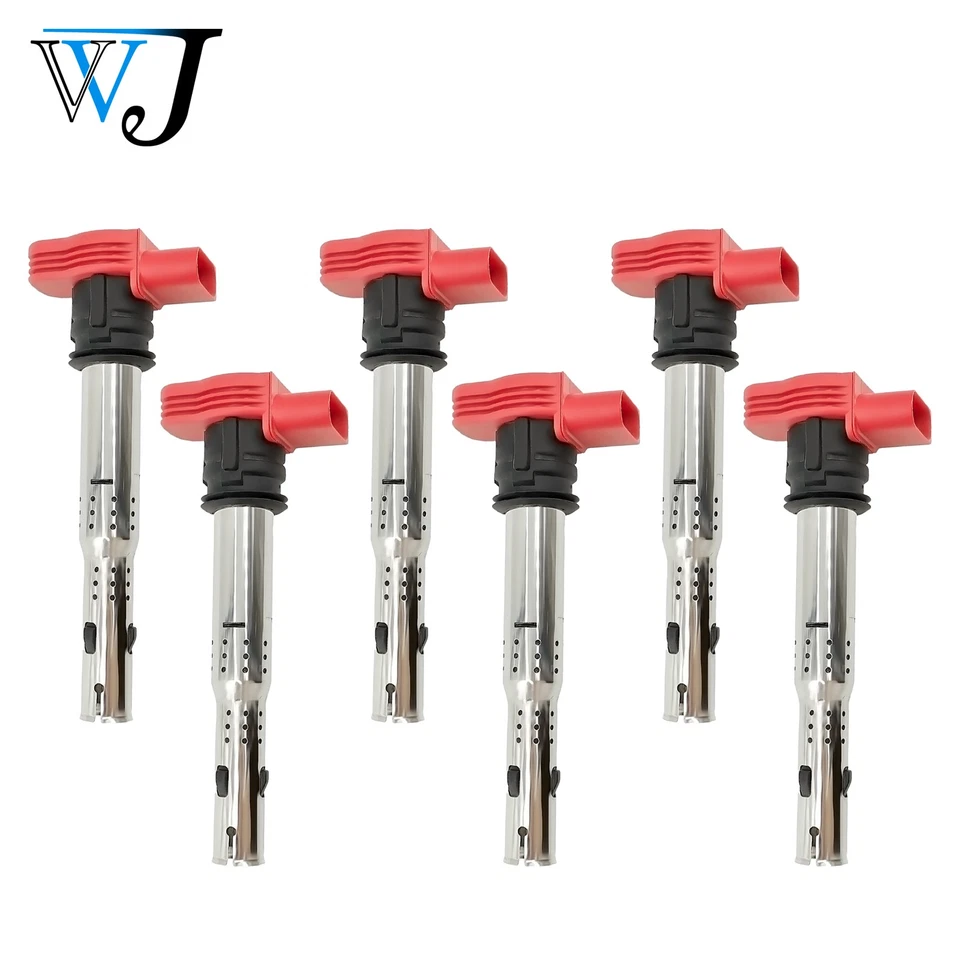 6X Bobina de encendido + bujía de iridio para Audi A6 2008-2013 2,8 L V6 06E905115A  Foto 3 de 4