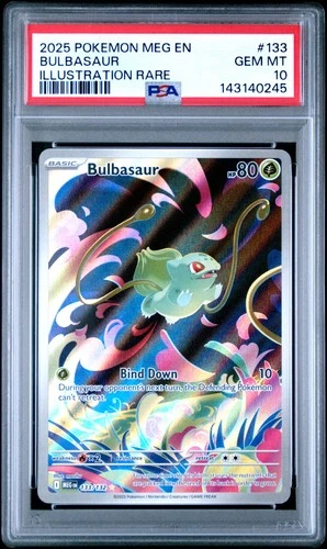 2025 POKEMON MEG EN-MEGA EVOLUTION ILLUSTRATION RARE #133 BULBASAUR PSA 10