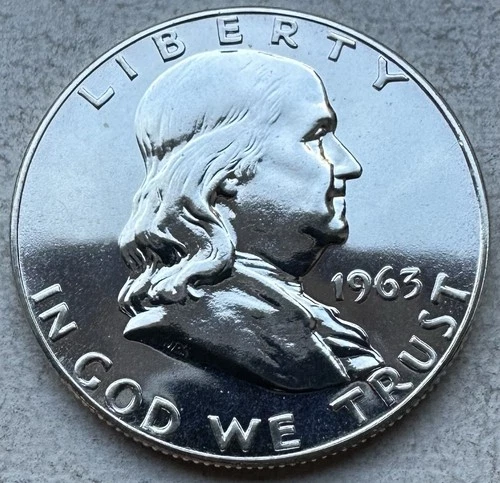 1963 Proof Franklin Half Dollar 90% Silver-INV#8363