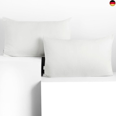 DecoKing 2 Kissenbezüge 50x60 cm Jersey 100% gekämmte Baumwolle Reißverschluss w