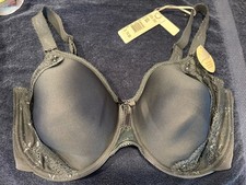 Elomi EL 8120 Hermione Charcoal Underwired Bandless Molded Bra 38G Charcoal New