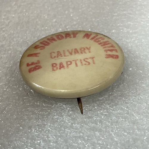 Be A Sunday Nighter Calvary Babysit Vintage 1.25” Button Pinback - Picture 4 of 7
