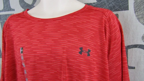 New Under Armour The Tech Tee Shirt Men 4XL Loose Fit Red/Black Gray MSRP $25 - Picture 4 of 9