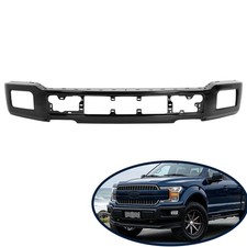 Black Steel Front Bumper Face Bar For Ford F-150 F150 2018-2020 W Fog Hole