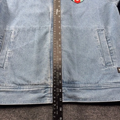 The Wild Collective Kansas City Current Denim Jacket Light Wash Blue Small NWSL image 3