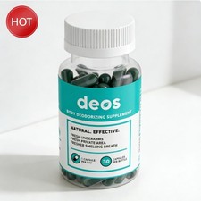 DEOS Internal Deodorant Supplement   Gut Health Support and Full Body Deodorizer
