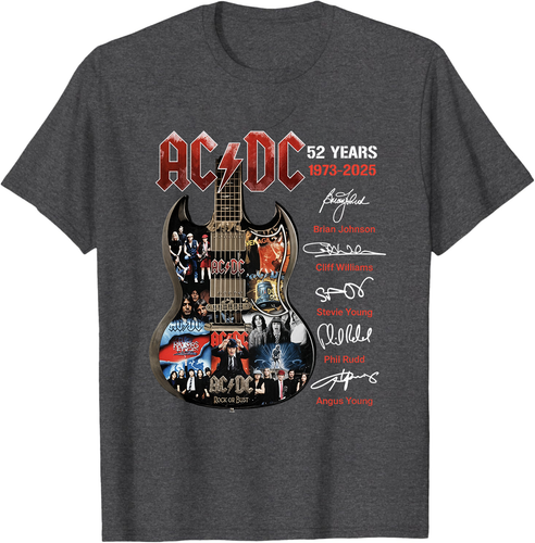 AC-DC - 52 Years 1973 - 2025 Shirt, Acdc Pwr Up Tour T-Shirt !! - Picture 5 of 8