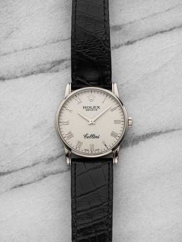 Vintage 2005 Rolex Cellini 18K WG 5116 Manual White Anniversar...