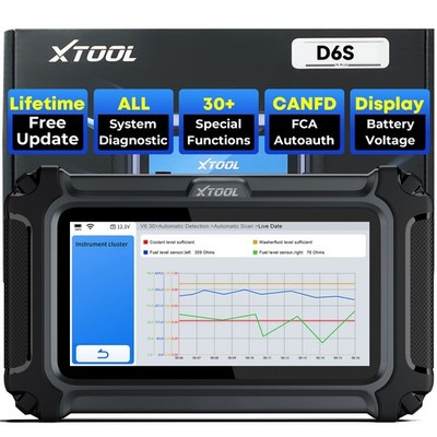 2026 New XTOOL D6S Car Diagnostic OBD2 Scanner All System Scan Tool FCA Autoauth