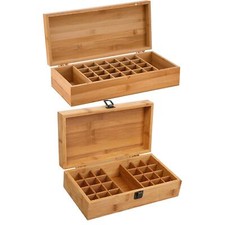 Wooden Essential Oil Storage Box for Fragrance Carrier, Holds 25 Bottles (for