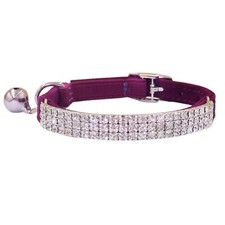 Adjustable Bling Cat Collar with Bells for Kitten Small Puppy, 8-11 Inch
