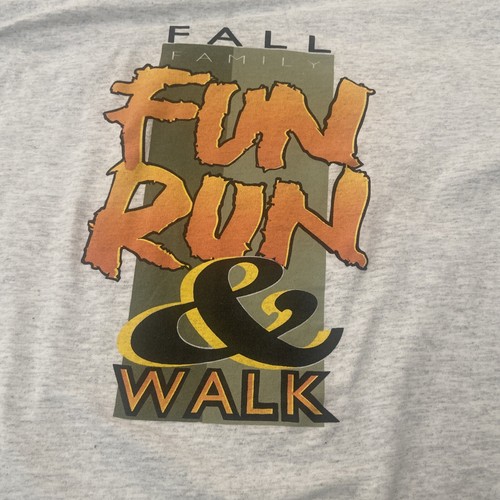 Vintage 1996 Tultex Boeing Fall Family Fun Run And Walk T-Shirt Grey Size XL - Picture 5 of 7