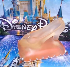 Vintage 1990's Disney Cinderella Slipper Jewelry Holder Pink Slipper on Pillow