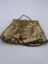 Vtg Whiting and Davis Mid 1900 s Gold Tone Mesh Evening Bag USA The Golden Look
