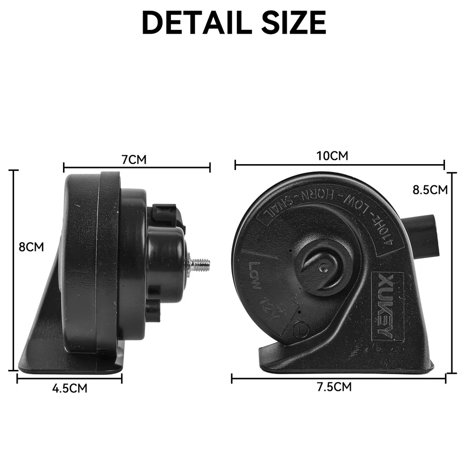 High Low Tone Snail Horn For Volkswagen Jetta Passat Tiguan Golf EOS Polo 12V. Foto 4 de 4