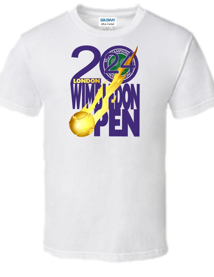 WIMBLEDON OPEN TENNIS 2024 100 COTTON 100 PRESHRUNK GILDAN SHIRT eBay