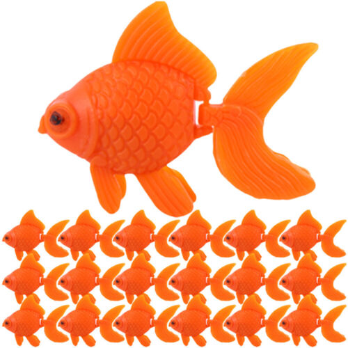 Fausse résine poisson rouge jouet d'aquarium miniature animaux marins - Photo 1/12