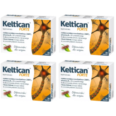 (Einheit/0,72 ) 4 x Keltican Forte Vitamin B12 Folsäure 4 x 20 Kap. D/S