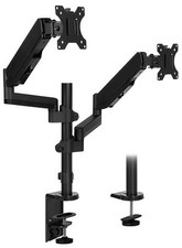 Mount-It Dual Monitor Arm Mount Desk Stand Fits 24-32 Inch - REFURBISHED