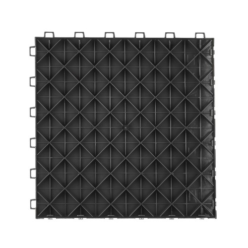 VEVOR Dalles Revêtement de Sol Garages Imbriqués PP Lot de 25 305x305 mm Noir - Afbeelding 12 van 12