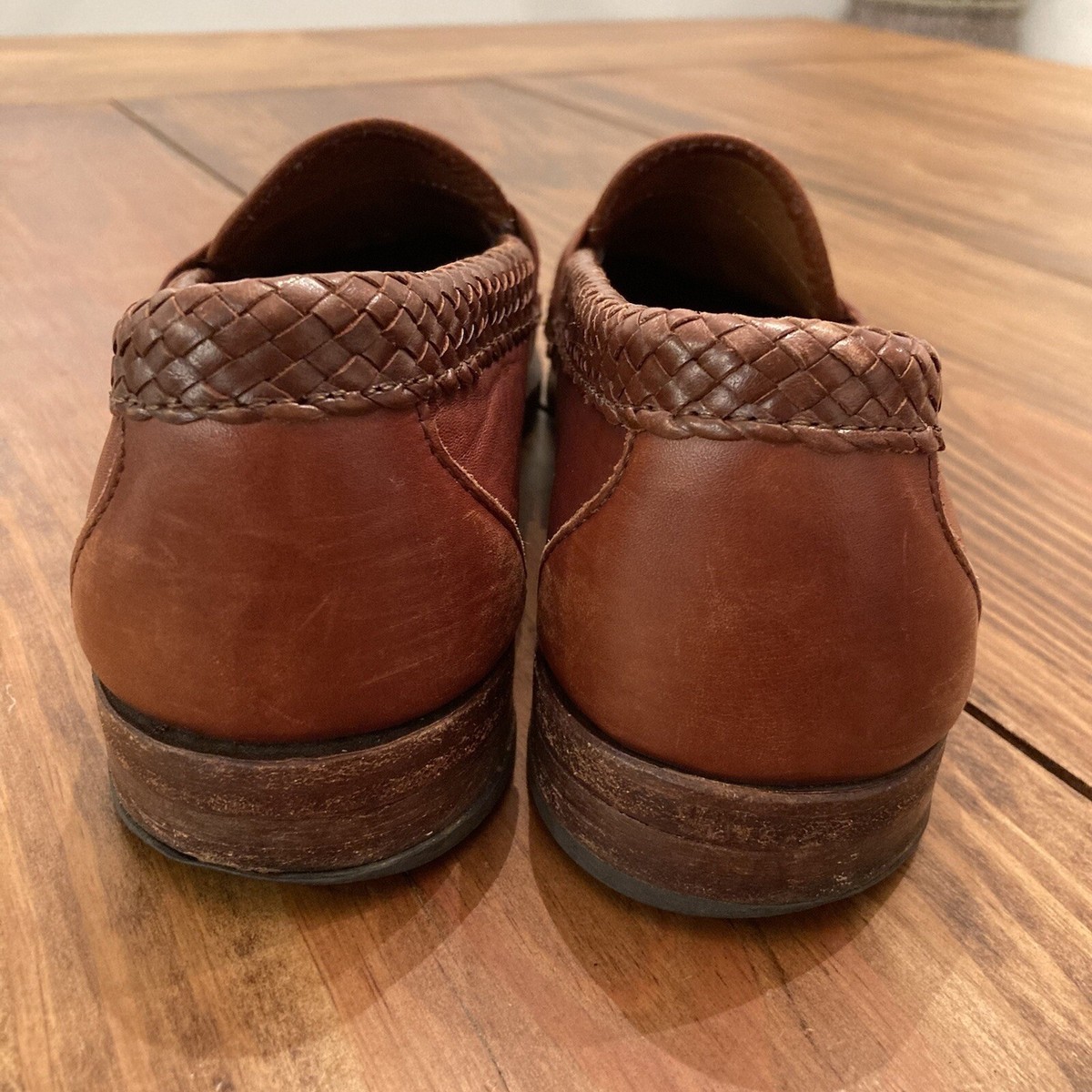 Allen Edmonds Maxfield Shoes Mens 9.5 Cognac Brown Leather Tassel Moc Toe Loafer Allen Edmonds Maxfield Brown Leather Tassel | Mercari main image 2