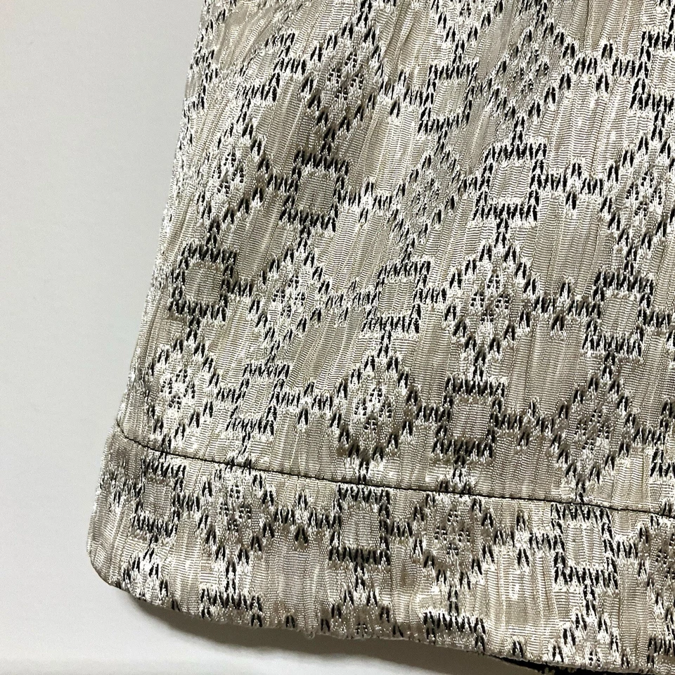 Pantalones Cortos de Noche Exclusivos Lane Bryant 16 Dorado Negro Blanco Azteca 2 Bolsillos Foto 4 de 4