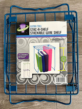LOCKER PLANET STAC-A-SHELF Extra Tall Stackable Wire Shelf Organizer School Blue