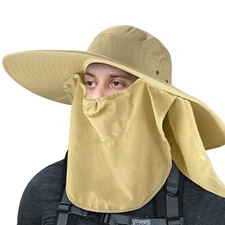 Ear Flap Sun Hat Neck Face Cover Baseball Cap Fishing Dust-proof Visor Outdoor