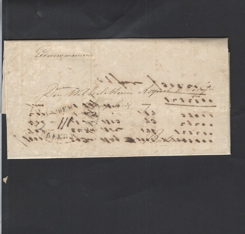 NETHERLANDS-INDIES--STAMPLESS-FOLDED LETTER-MANUSCRIPT-FAULTY-#50