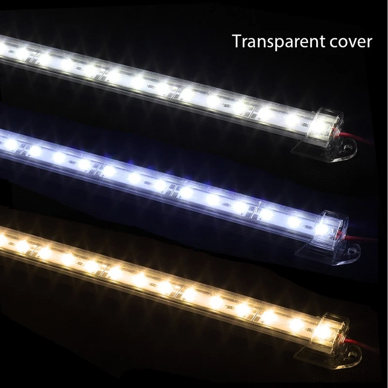 10pcs 50CM 12V 36led SMD 5630 Bar Rigid LED Light U Aluminum Shell + PC Cover - Image 3 of 4