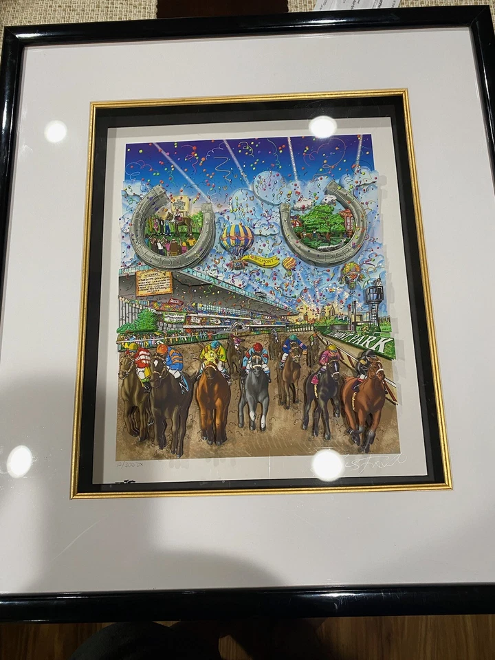 Charles Fazzino 2005 Belmont Stakes, Limited Edition 3-Dimensional Pop Art! - Image 4 of 4