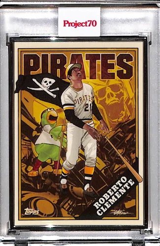 2021 TOPPS PROJECT 70 #332 ROBERTO CLEMENTE BY QUICCS P70 AP SILVER FRAME 50/51