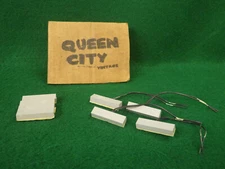 4 sets vintage Sentrol magnetic alarm door contact 1980s reed switch Gray