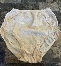 VINTAGE FEMINA COTTON / POLYESTER GRANNY PANTY SIZE 7 NEW TAN