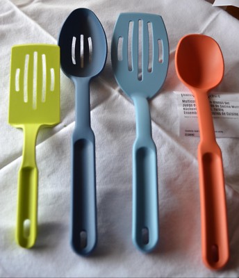 Pampered Chef MULTI-COLOR 4pc UTENSIL Set - Great for 1st Apts, Brides & Grads!