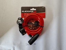Blackspur 72" 183cm Heavy Duty Security Cable Lock Motor Bike Bicycle  Coil Hoop