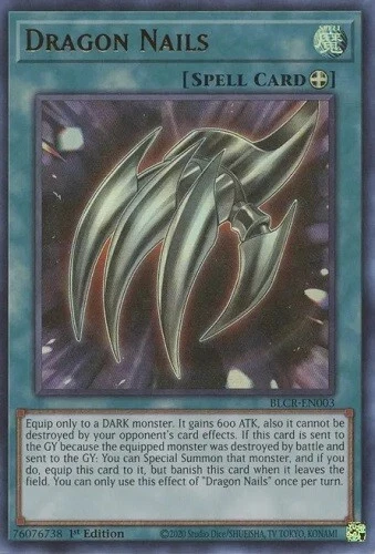 Dragon Nails BLCR-EN003 Ultra Rare YGO Crystal Revenge - Picture 1 of 1