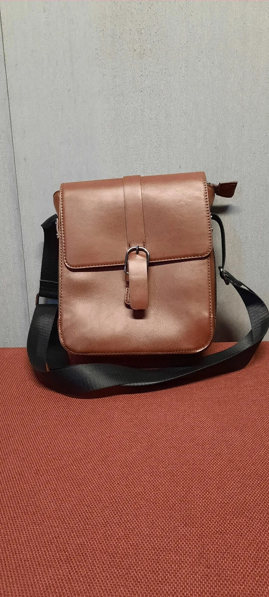 Zara Man Shoulder Bag Size Travel Cross Body leather Brown