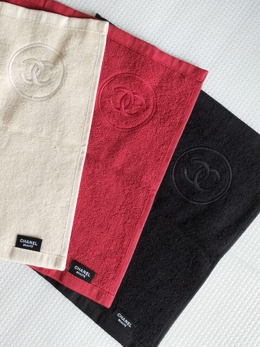 Chanel Beaute Novelty Cotton Towel La Collection 3Pcs Red Black White Japan New - Picture 6 of 9