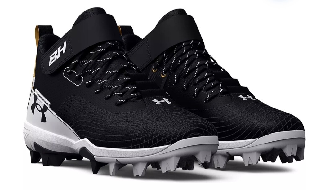 Under Armour Harper 7 Mid RM Mens Baseball Cleats Black White 3025571-001 Sz 10 Under Armour Harper 7 Mid RM Baseball Cleats, Black, Men main image 4