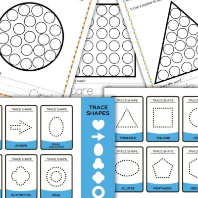 Colors & Shapes Activities for Preschool | Printable Shape Busy Book Worksheets