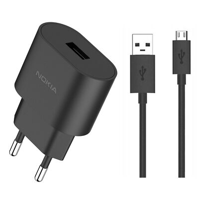 Original Nokia Schnellladegerät Netzteil Adapter AD-18WE Micro Usb Ladekabel