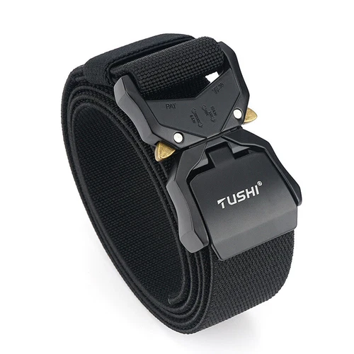 Men's Tactical Belt Hard Alloy Quick Release Buckle Soft Nylon Military Belt - Picture 37 of 38